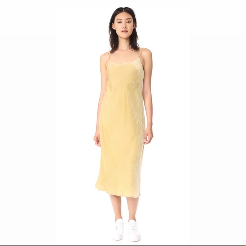 Vince Gold velvet slip  Dress
